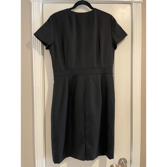 J. CREW Black Wool Midi Dress - Size 12 - NEW! - Picture 9 of 12